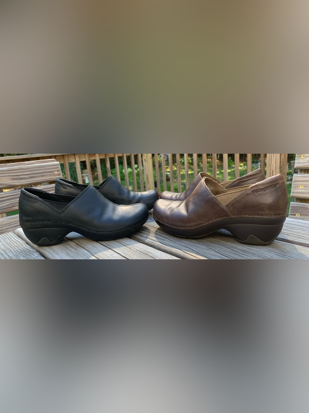 Patagonia Women's Leather Mules - 2 pairs in Black and Brown - size 8